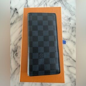 Louis Vuitton Brazza Graphite Damier Long Wallet